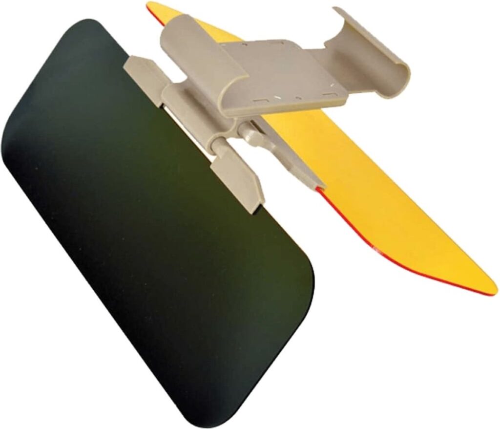 Auto zonneklep met zonnebril houder