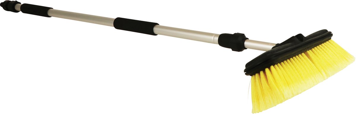 Brosse à récurer télescopique à poils jaunes