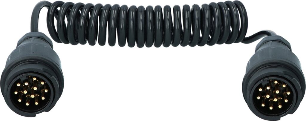 Spiraalkabel met ronde connectoren