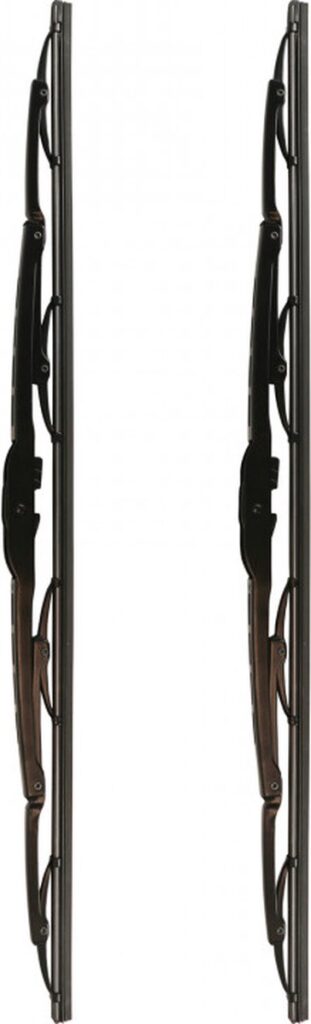 Twee zwarte ruitenwissers naast elkaar