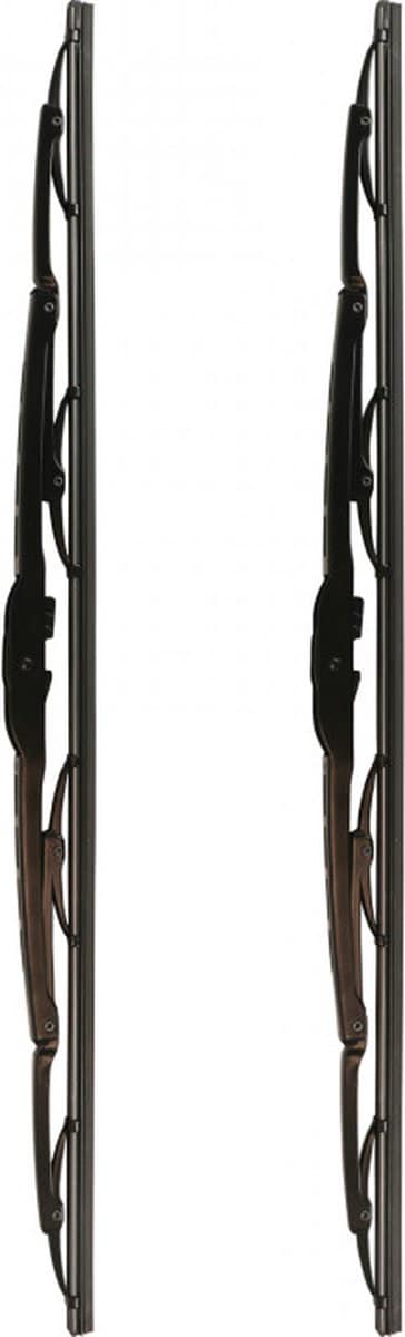 Twee zwarte ruitenwissers naast elkaar