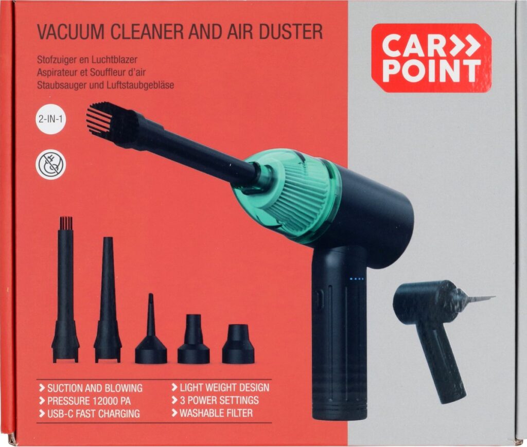 Carpoint 2-in-1 kruimeldief en luchtblazer