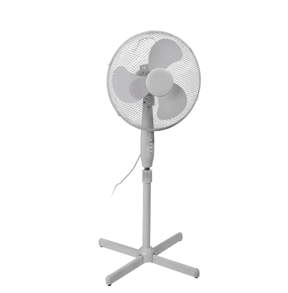 excellent electrics staande ventilator, 40cm wit, 45w