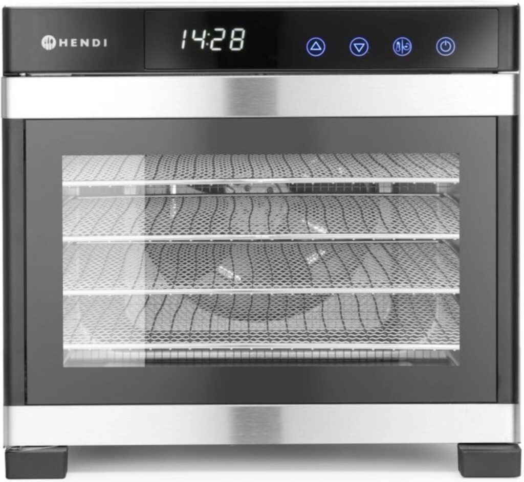 RVS voedseldroger met digitale display en roosters