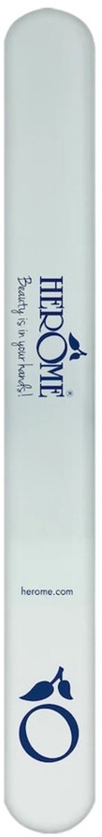 Witte nagelvijl met blauw logo