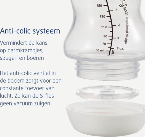 Anti-colic fles voorkomt krampjes bij baby's.