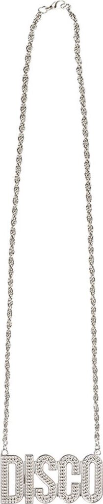 Zilveren ketting met DISCO hanger