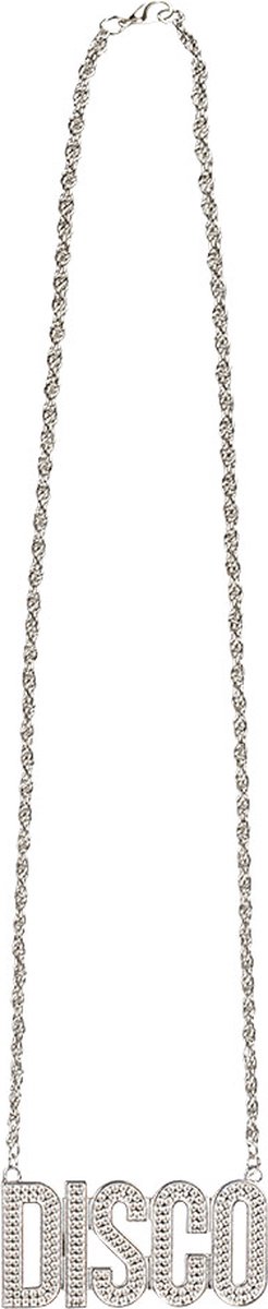 Zilveren ketting met DISCO hanger