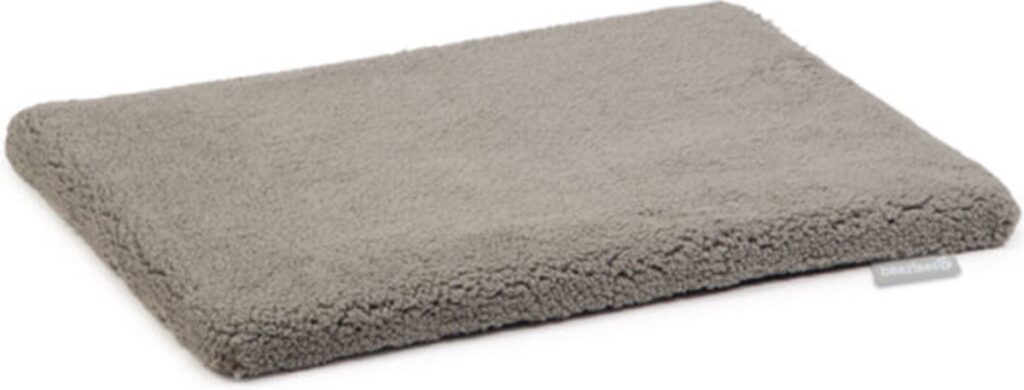 Grijs, rechthoekig, pluchen huisdierkussen