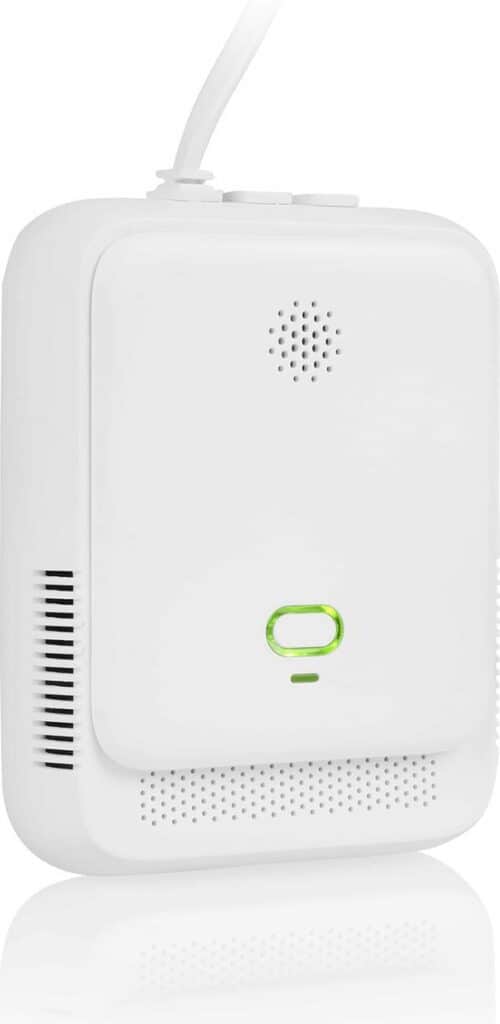 Wit gasdetectorapparaat met groene indicator