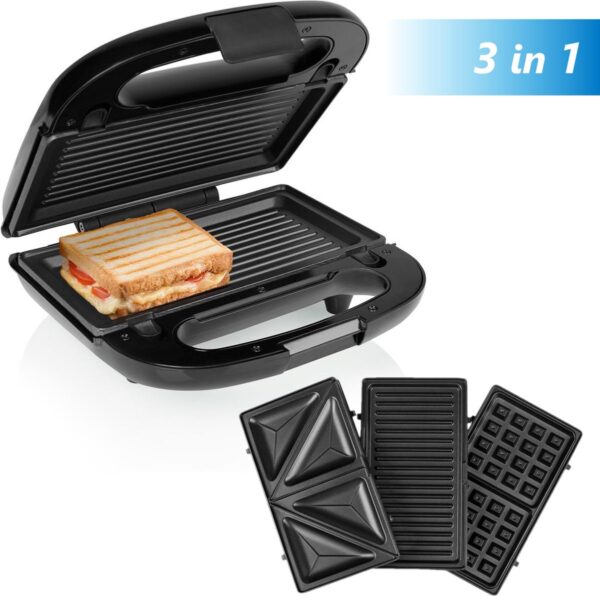 3-in-1 tosti-ijzer met verwisselbare platen