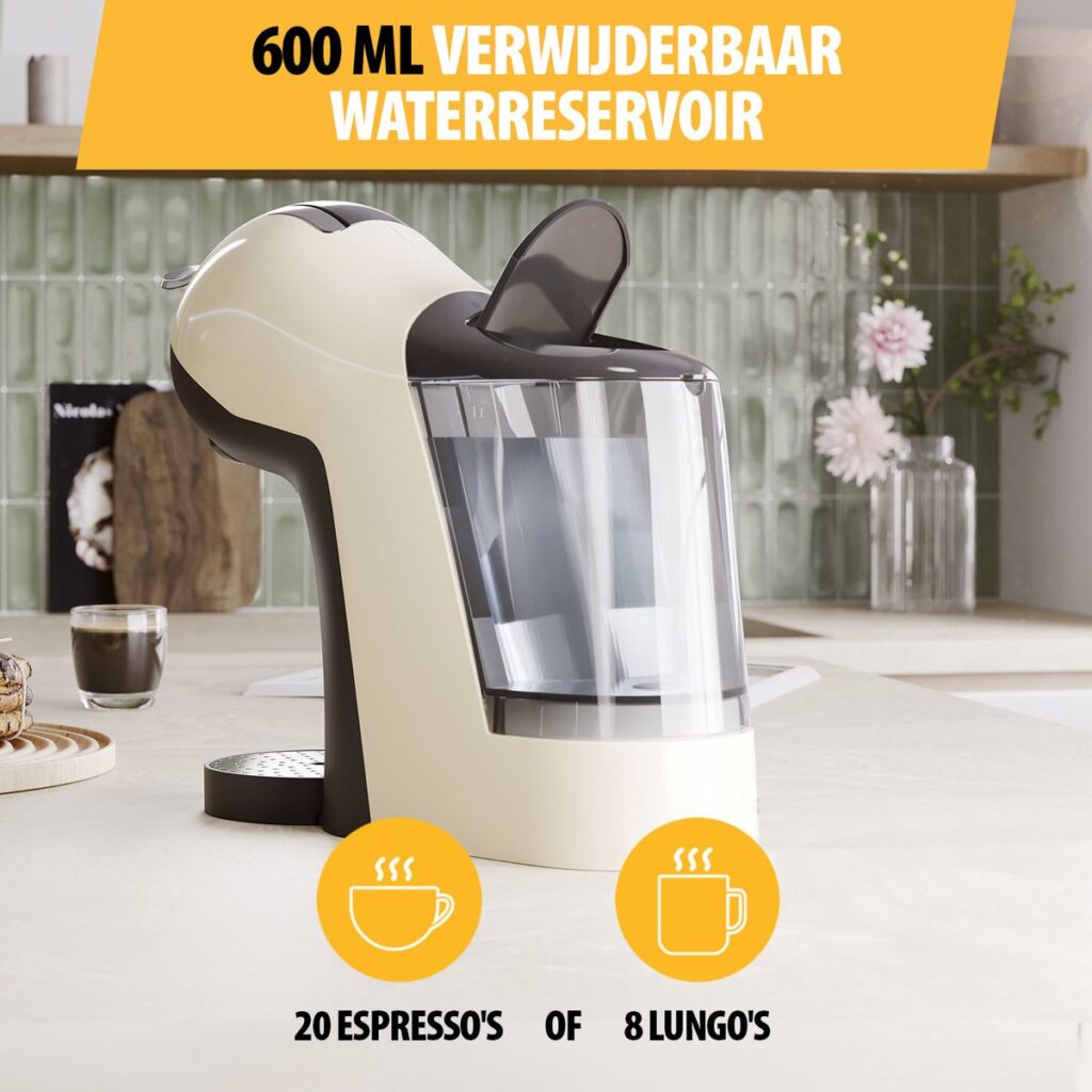 Koffiemachine met 600 ml verwijderbaar waterreservoir