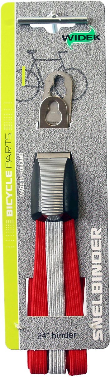 Fiets snelbinder verpakking, rood-grijs design