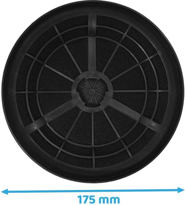 Rond koolstoffilter, diameter 175 mm.