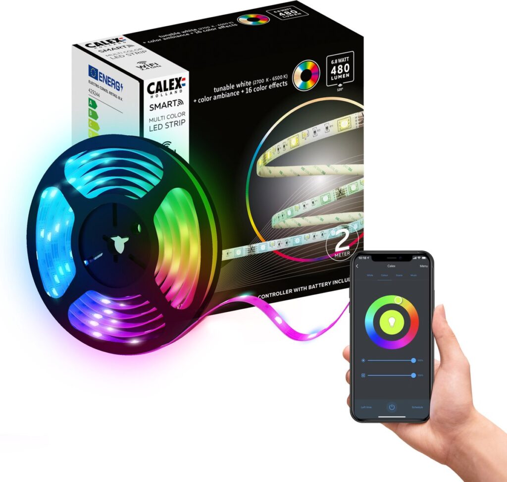 RGB LED-strip met app-bediening.