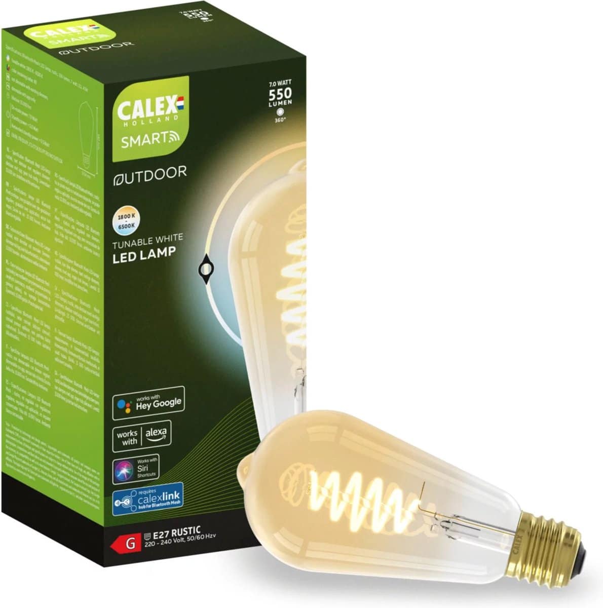 Calex slimme LED-lamp voor buitengebruik.