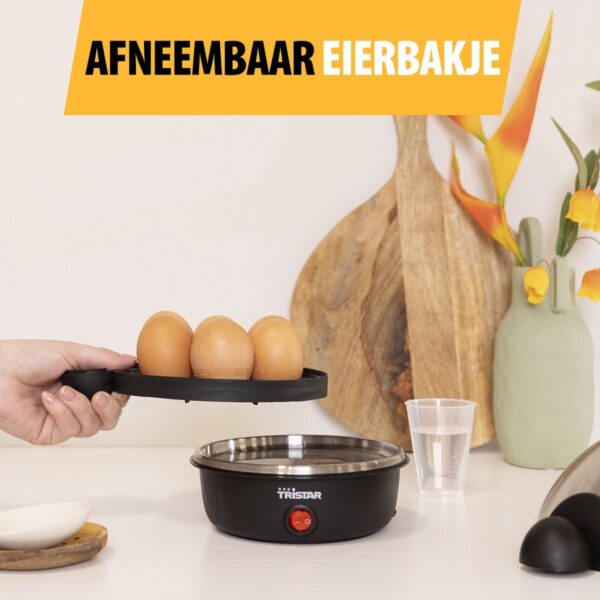 Eierkoker met afneembaar eierbakje voor keuken.