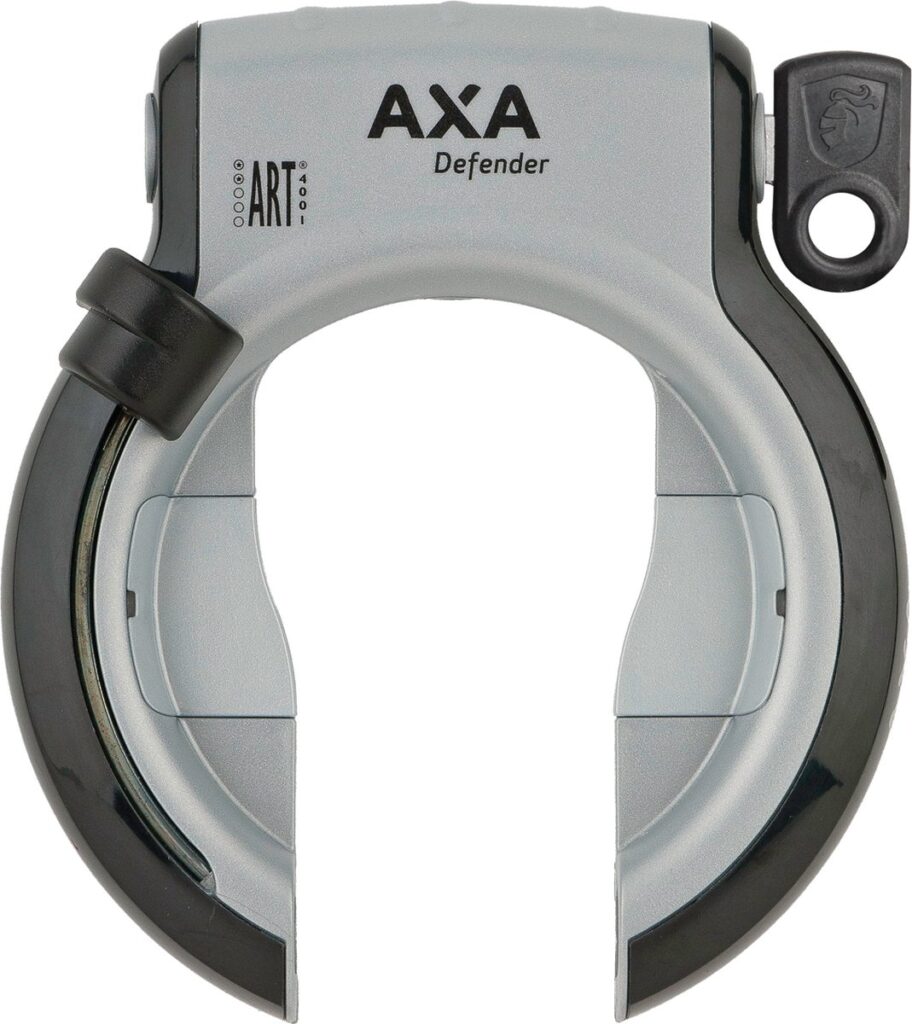 AXA Defender fietsenringslot zilver en zwart