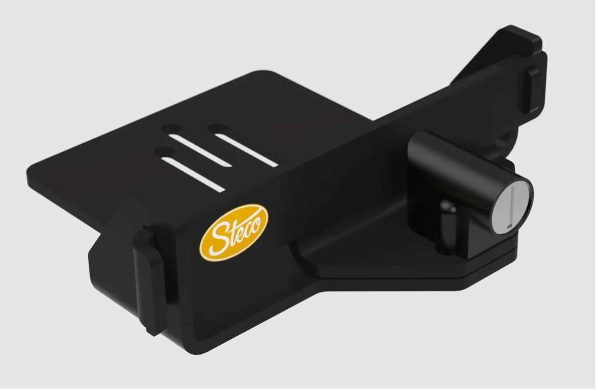 Zwarte Steco fietsbeugel met montageklem