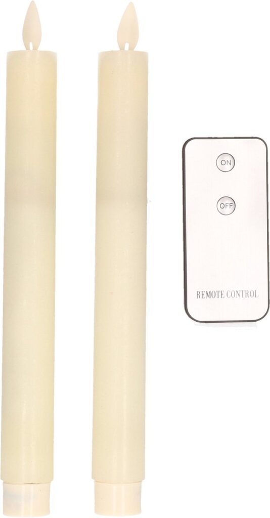 Twee LED-kaarsen met afstandsbediening