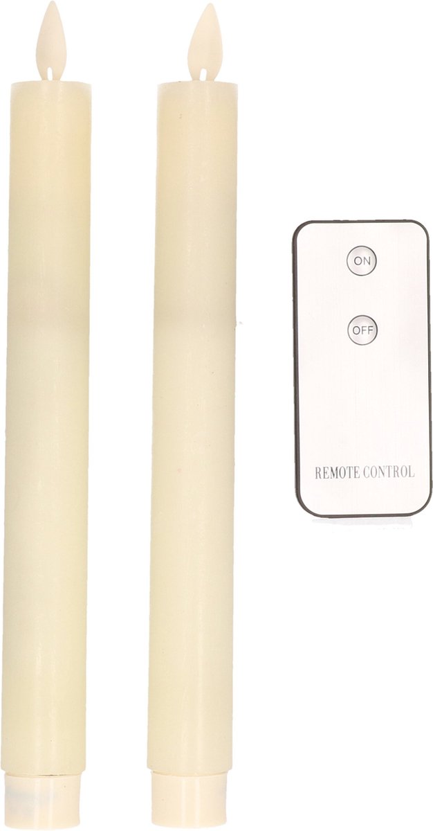 Twee LED-kaarsen met afstandsbediening