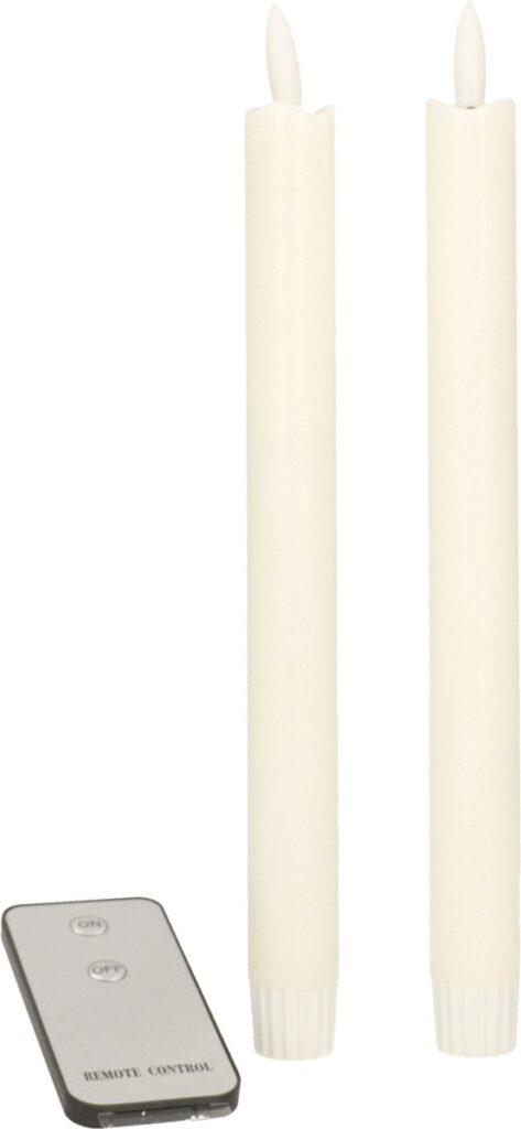 Twee LED-kaarsen met afstandsbediening