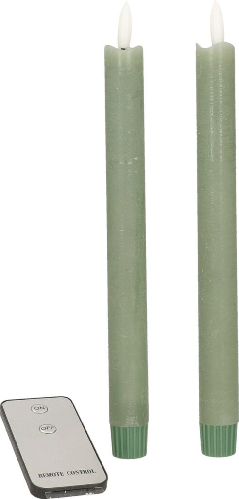 Groene LED kaarsen met afstandsbediening