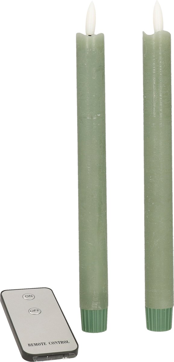 Groene LED kaarsen met afstandsbediening