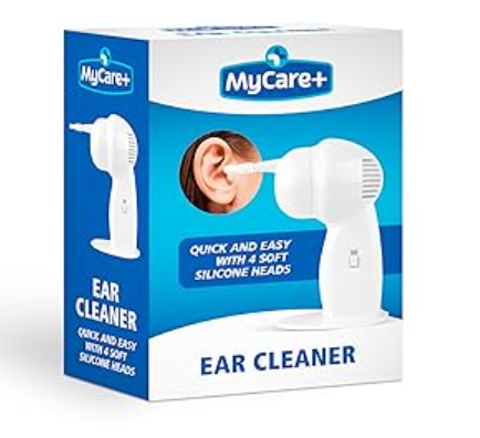 Oorreiniger met zachte siliconen koppen, snel en eenvoudig.