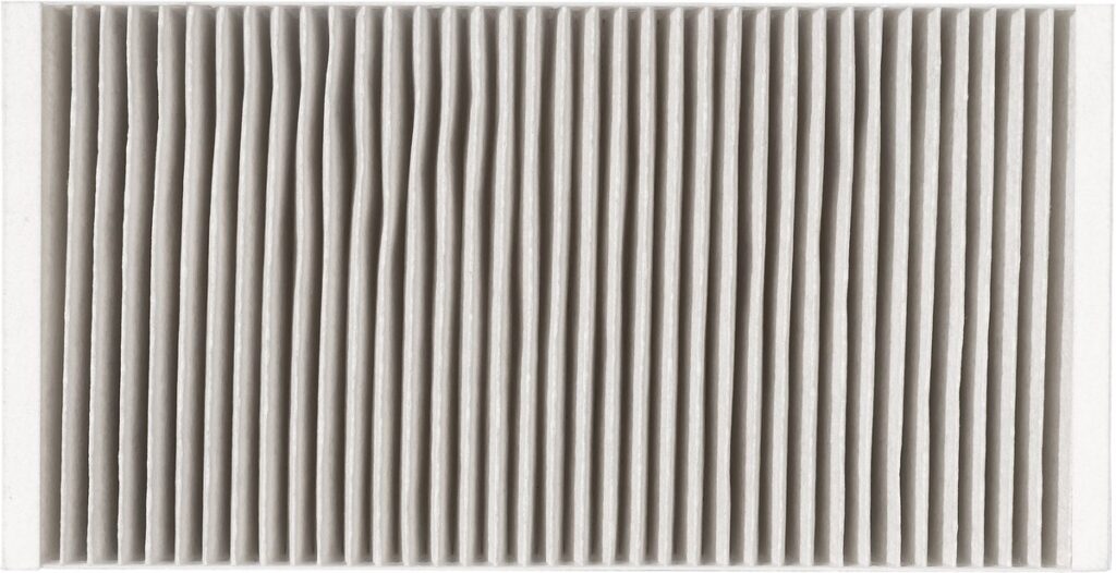 Gevouwen luchtfilter voor ventilatie of airconditioning.