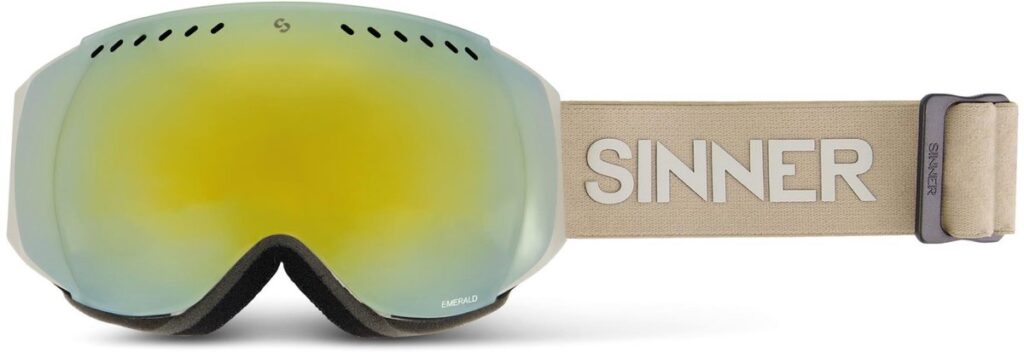 Lunettes de ski avec verres jaunes et sangle Sinner