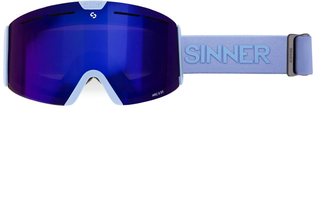 Blauwe Sinner skibril met spiegelende lens