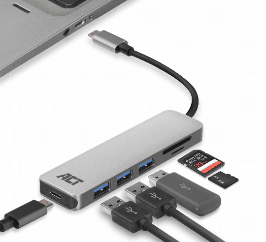 act act usb c 4 fever usb hub met power delivery
