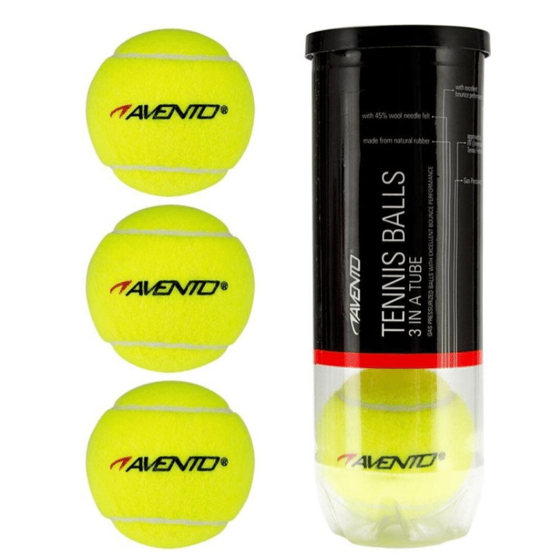 avento tennisballen (gasgevuld) 3st fluorgeel/wit