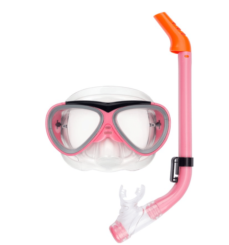 waimea duikmasker met snorkel junior roze