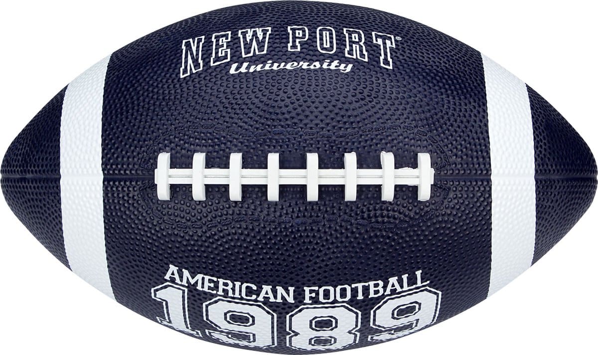 American football met opdruk New Port University 1989.