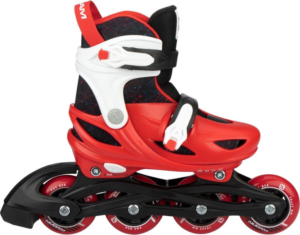 Rode inline skate met verstelbare maat