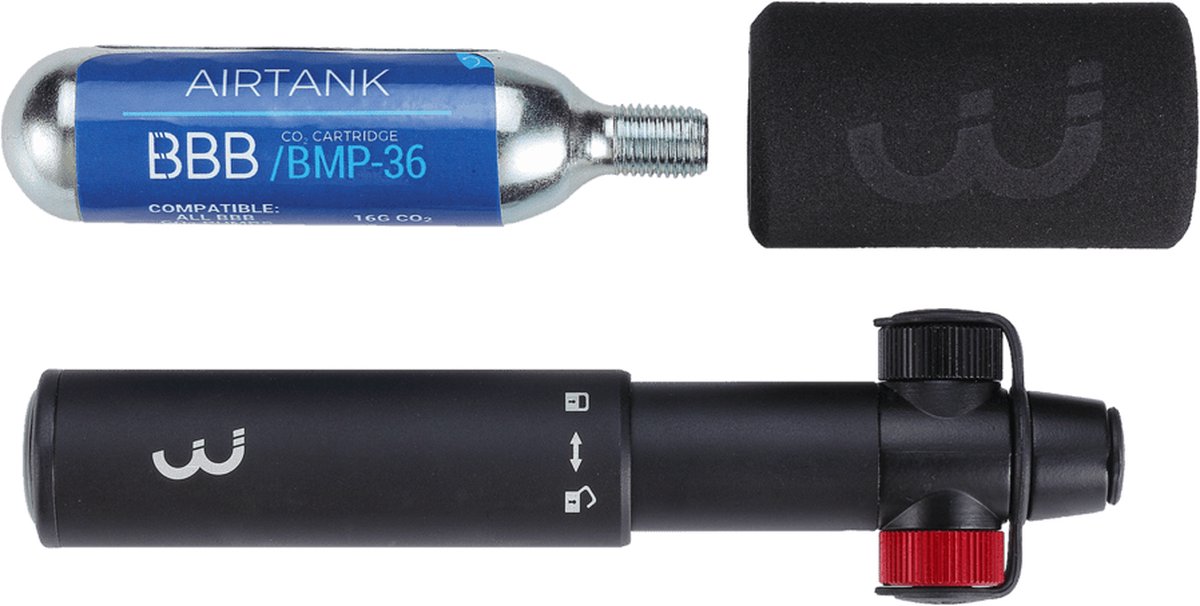 CO2-pompset met patroon en hoes voor fietsen