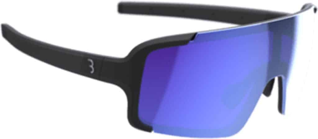 Sportieve zonnebril met blauwe spiegelglazen