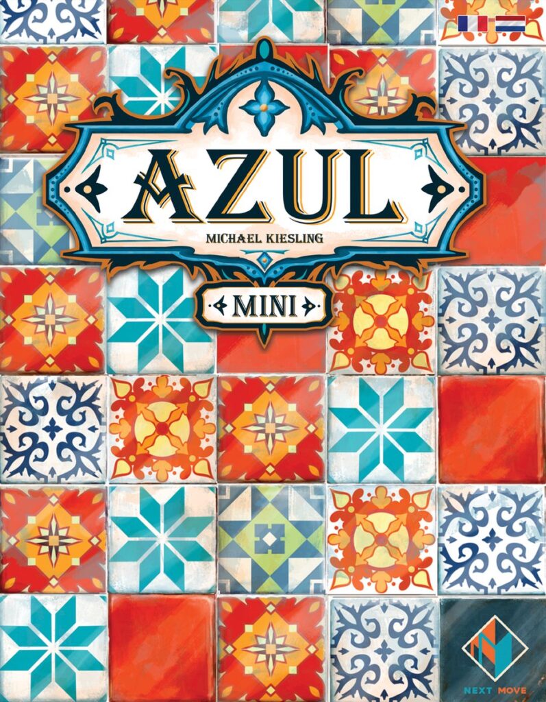 Azul Mini bordspel verpakking met kleurrijke tegels.