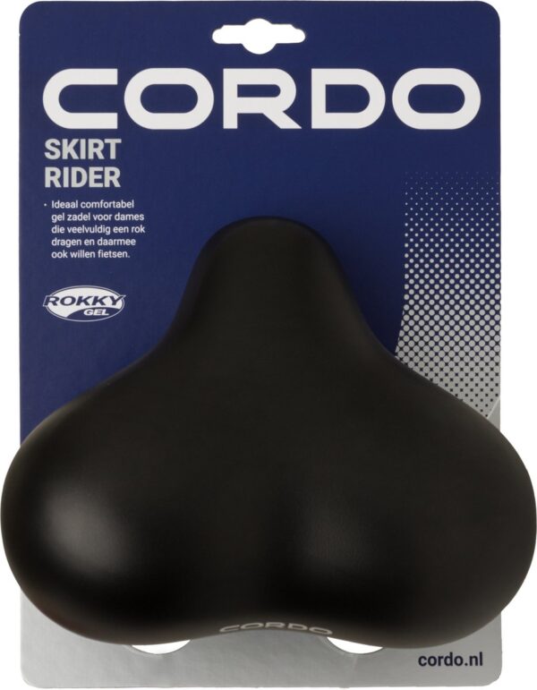 Cordo Skirt Rider fietszadel met Rokky Gel.