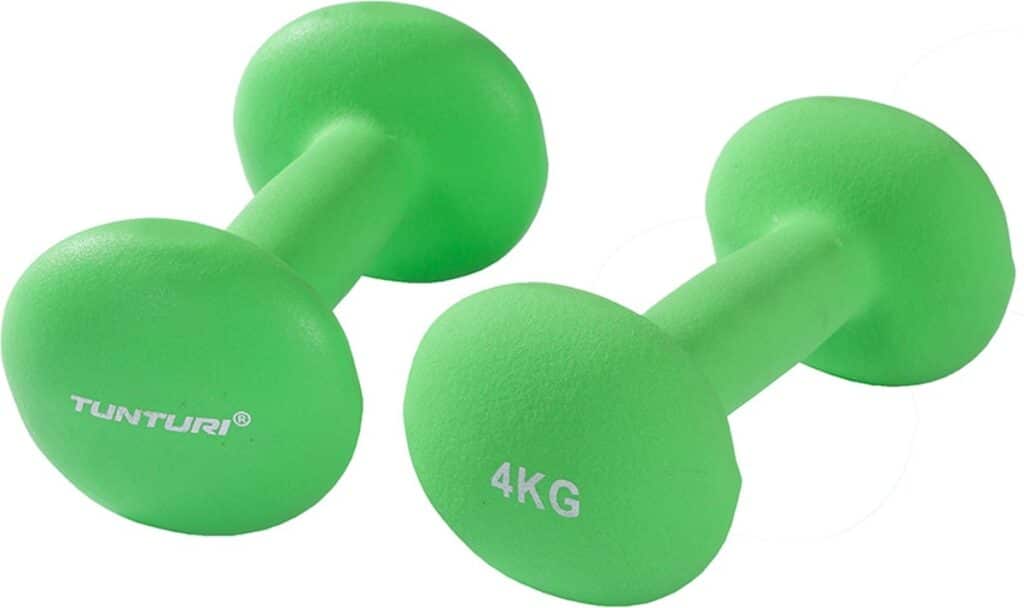 Haltères verts de 4 kg chacun