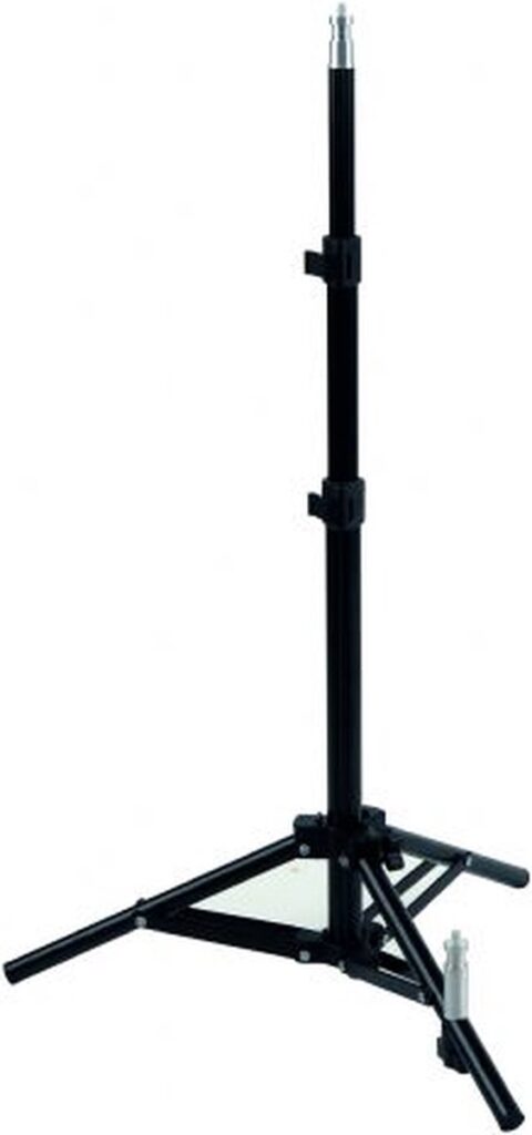 Zwart lichtstatief met tripod poten