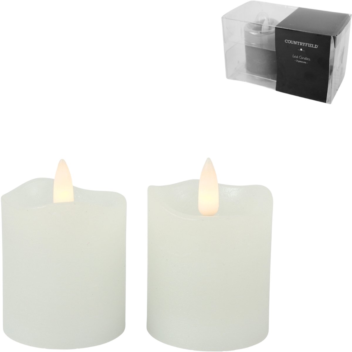 Twee LED kaarsen met verpakking