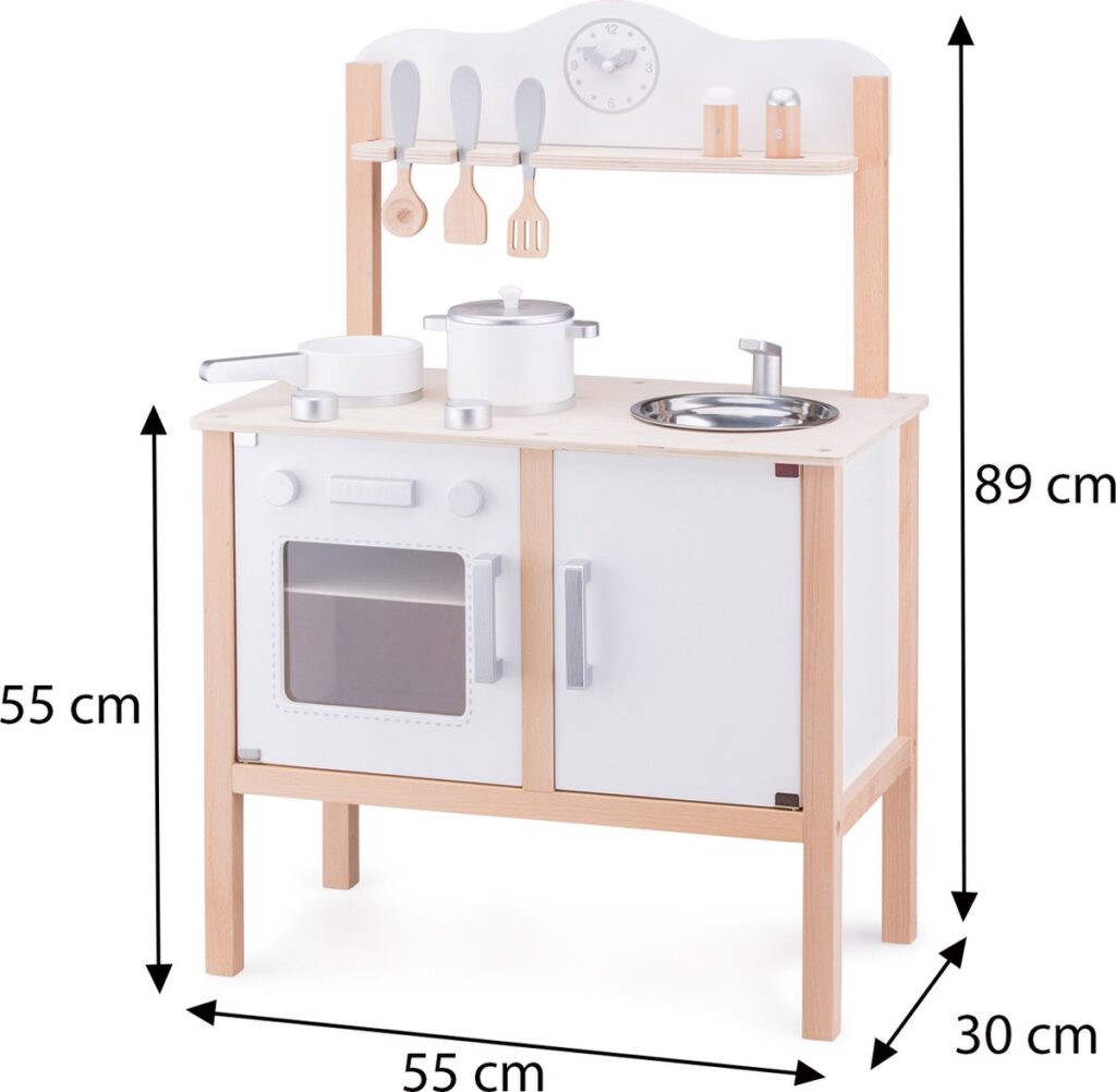 Houten speelgoedkeuken met afmetingen