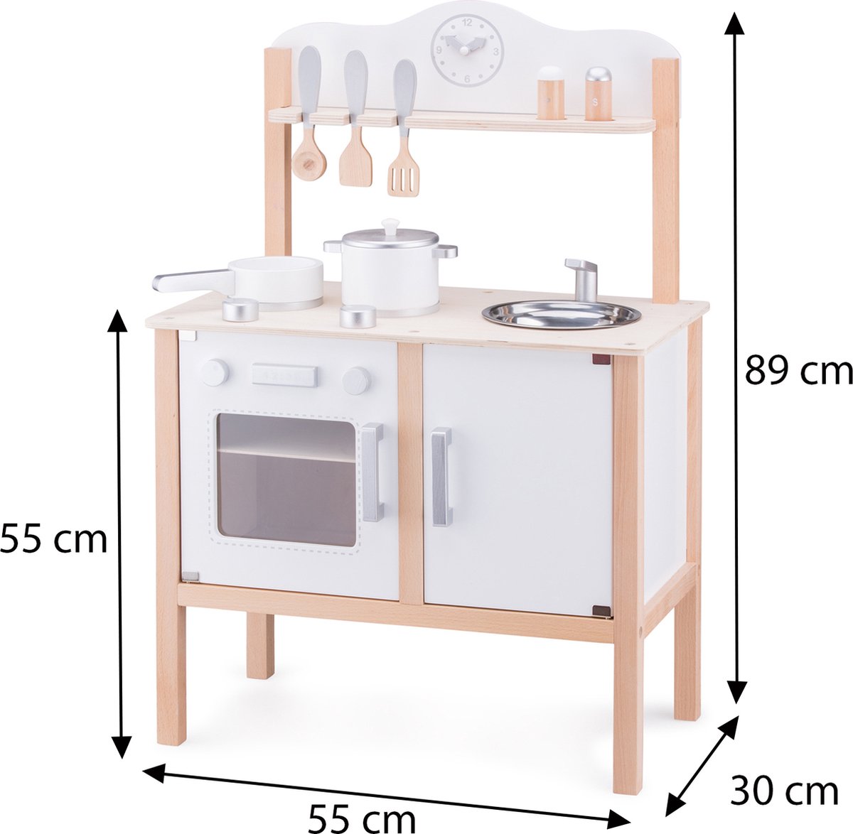 Houten speelgoedkeuken met afmetingen