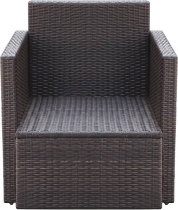 Donkere wicker tuin stoel