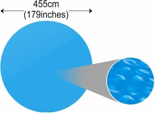 Blauwe ronde zwembadhoes, diameter 455 cm.