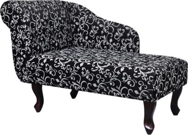 Gestoffeerde chaise longue met sierlijk patroon