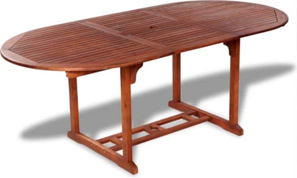 Houten ovale tafel zonder achtergrond